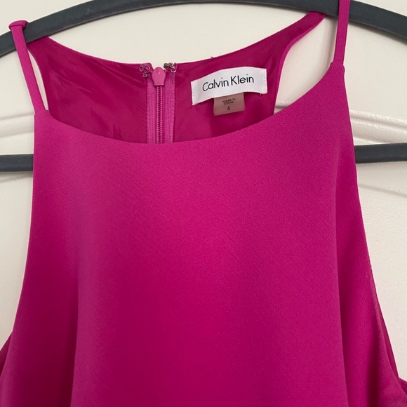 Calvin Klein Hot Pink Full Length Gown - Picture 3 of 4